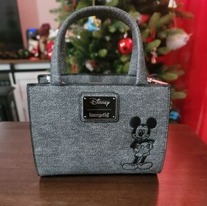 Loungefly Gray Mickey Mouse Tote Bag
